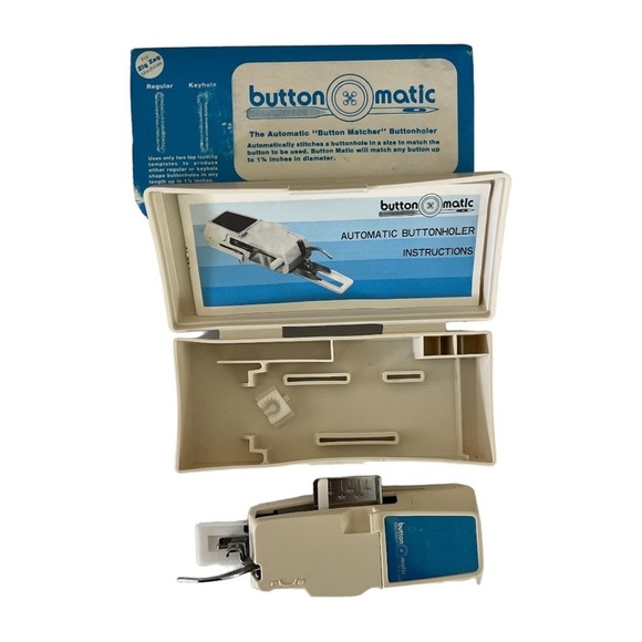 Button Matic BHA-L Low Shank Automatic Button Matcher Buttonholer ZigZag Machine - Picture 2 of 4